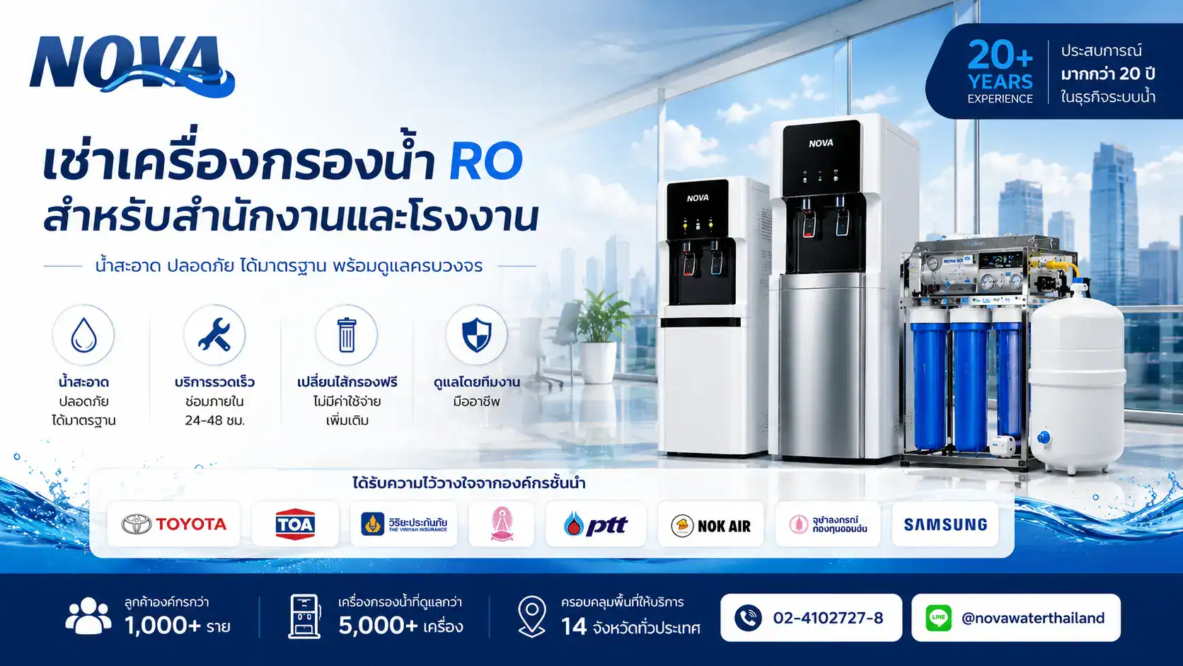 เครื่องกรองน้ำ RO สำหรับออฟฟิศ
